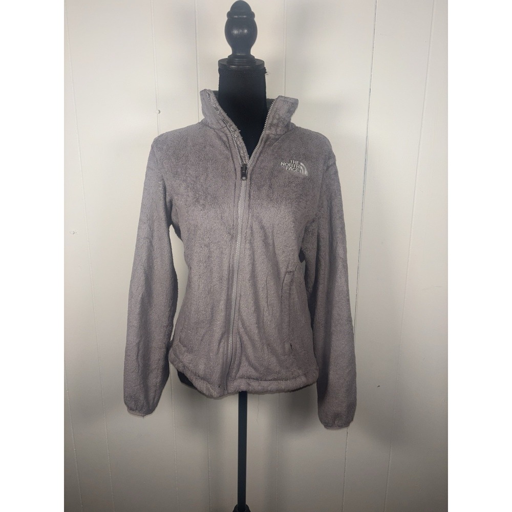 The North Face Osito Fleece Jacket‎ Womens Medium Gray Full Zip Soft High Pile